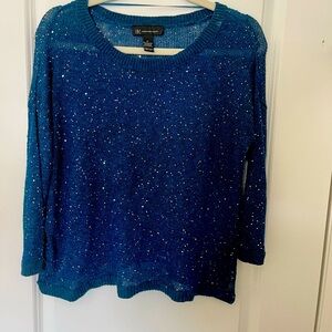 Inc light weight sweater with sparkles 3/4 sleeves  only worn a few times